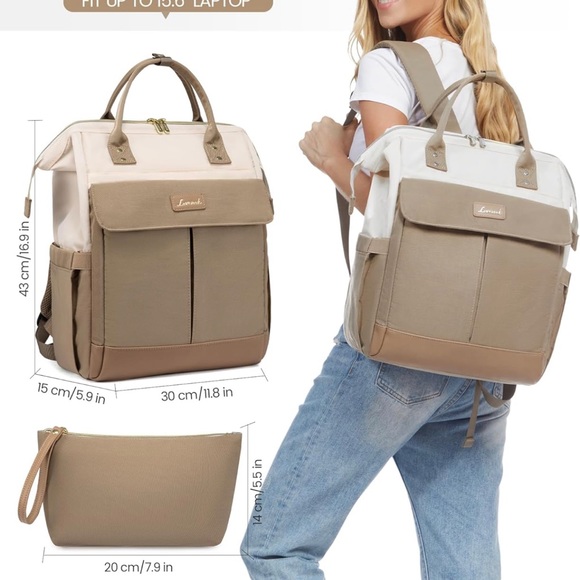 Backpack with multiple pockets, lightweight, will fit laptop - Picture 2 of 3